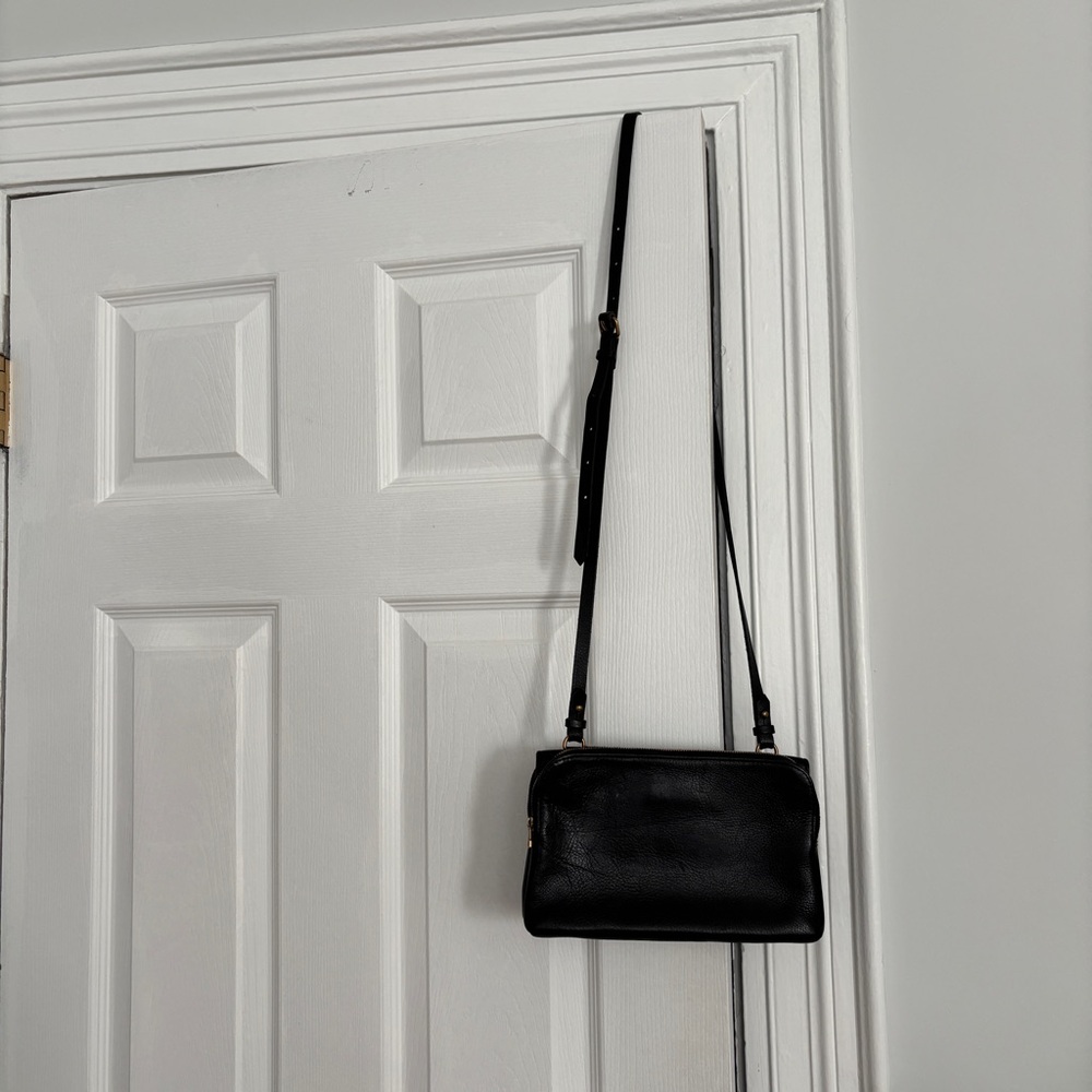 Madewell Black Leather Crossbody Bag
